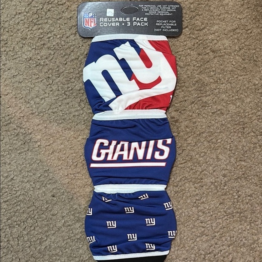 NFL Giants Reusable Face Cover 3 Pack
